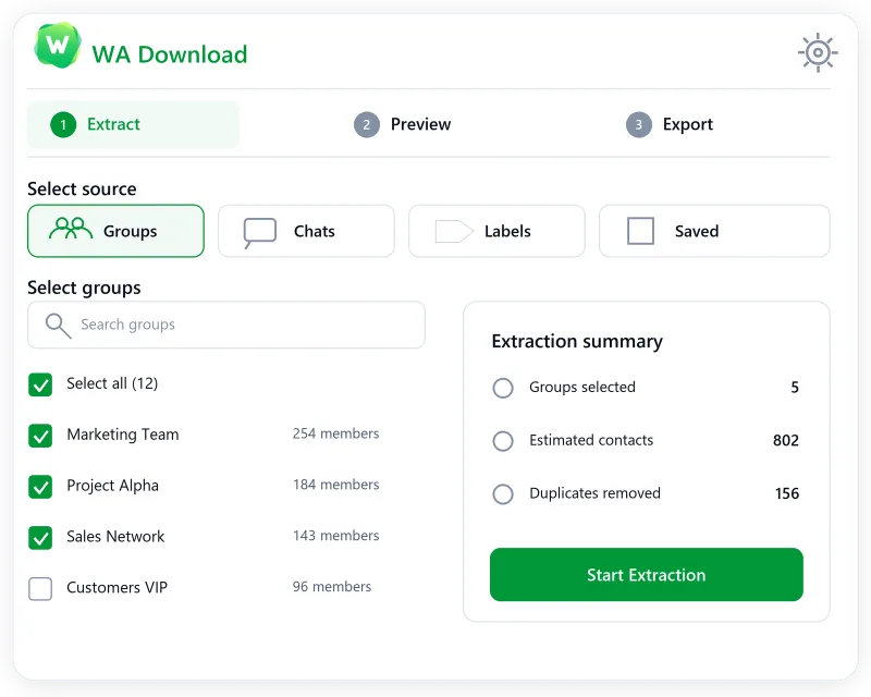 Free WhatsApp Contact Extractor for Chrome