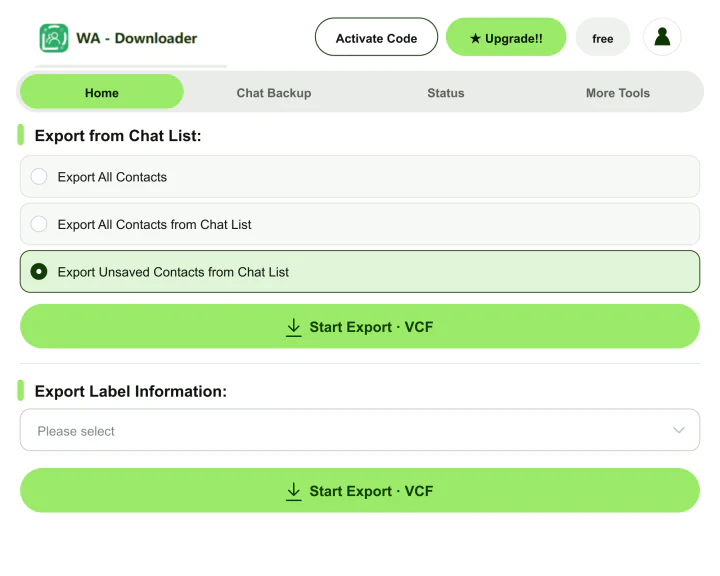 Export WhatsApp Contacts